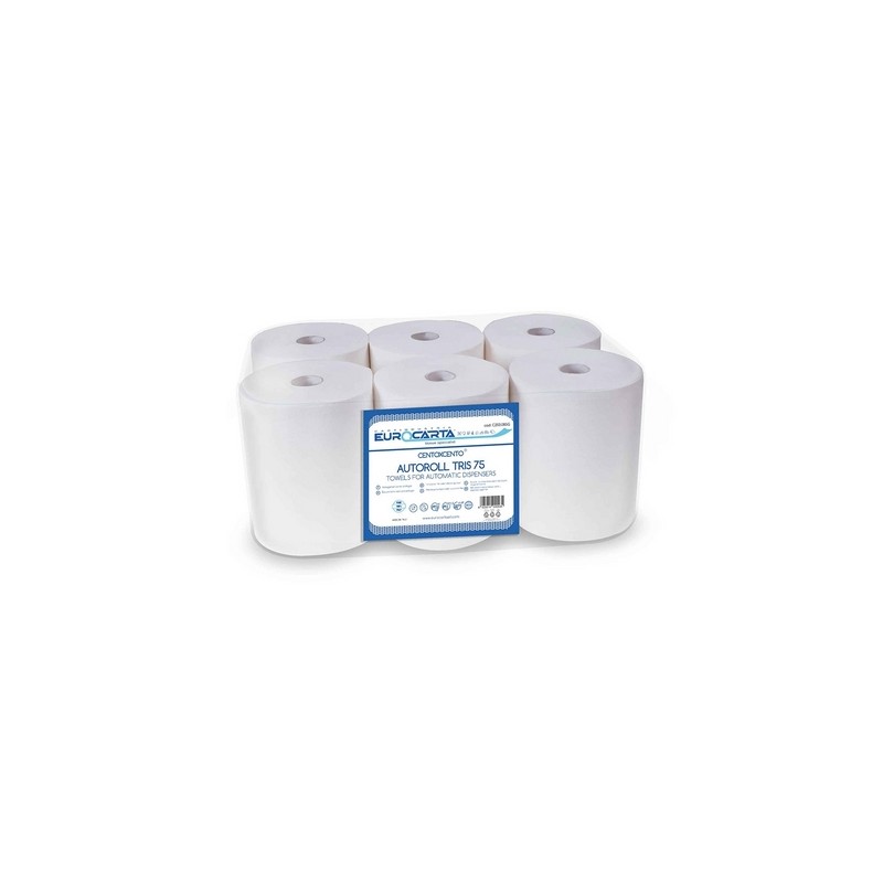Asciugamani Autoroll Tris 75 3v 6pz