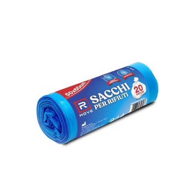 Sacchi Rifiuti 50x60cm BLU 20PZ