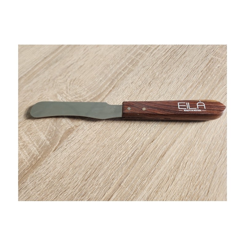 Spatola curva in acciaio manico legno